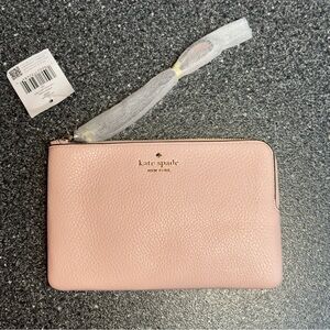 kate spade Leila Wristlet Rose Smoke Pink